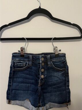 KanCan Kids High Rise Button Fly Denim Shorts Size 12 Girls